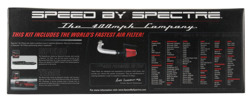 Spectre 97-03 Ford Expedition V8-4.6/5.4L F/I Air Intake Kit - Polished w/Red Filter Cold Air Intakes Spectre