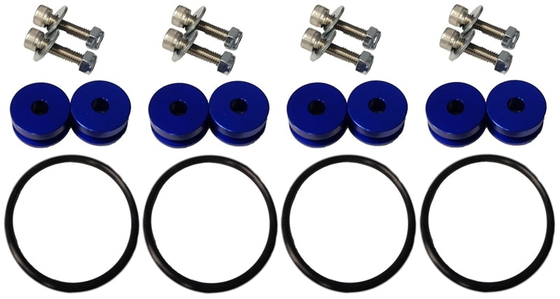 Torque Solution Billet Bumper Quick Release Kit Combo (Blue): Universal Quick Release Adapters Torque Solution