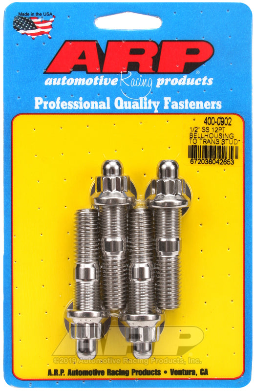 ARP 1/2in SS 12pt bellhousing to trans stud kit Rod Bolt Kits ARP