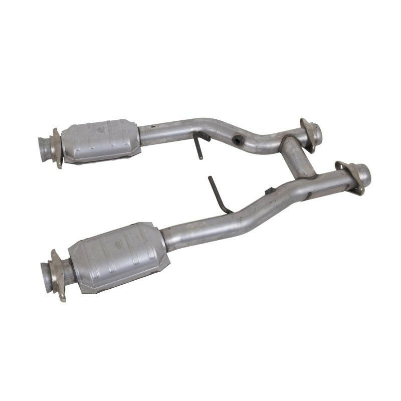 BBK 96-04 Mustang 4.6 GT / Cobra Short Mid H Pipe w Catalytic Converters 2-1/2 For Long Tube Headers H Pipes BBK