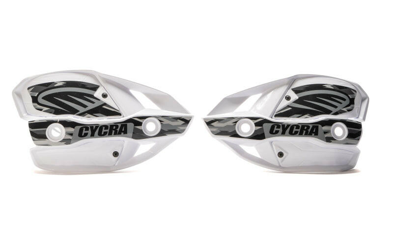 Cycra Probend Special Ed. CRM Ultra Hand Shields w/Covers - White Hand Guards Cycra