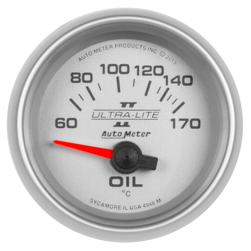 Autometer Ultra-Lite II Gauge Oil Temp 2 1/16in 60-170f Electric Ultra-Lite II Gauges AutoMeter