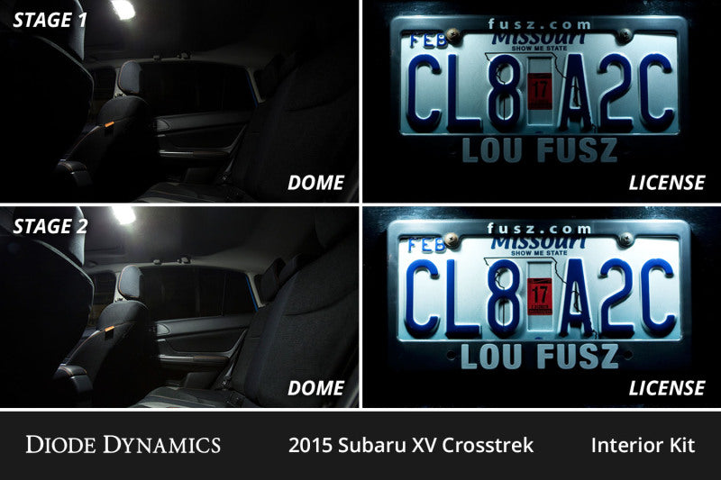 Diode Dynamics 13-16 Subaru XV Crosstrek Interior LED Kit Cool White Stage 1 Dash & Interior Trim Diode Dynamics