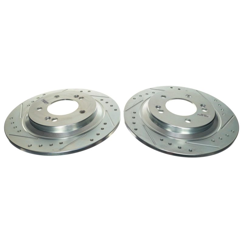 Power Stop 21-22 Kia K5 Rear Drilled & Slotted Rotor (Pair) Brake Rotors - Slot & Drilled PowerStop