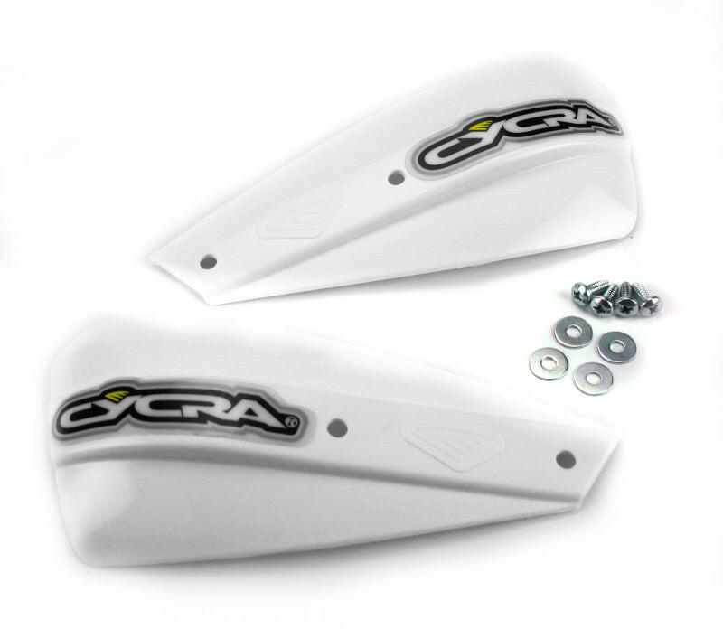 Cycra LowP rofile Enduro Handshield - White Hand Guards Cycra