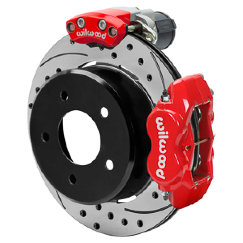 Wilwood 88-98 GM C1500 Rear Electronic Parking Brake Kit Red 12.19in SRP Rotor 3.25in Offset Big Brake Kits Wilwood