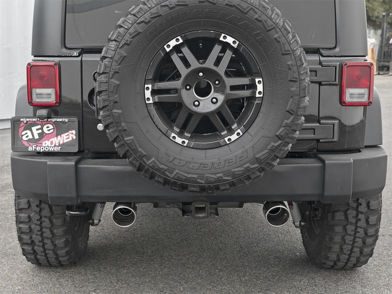 aFe Rebel Series 2.5in 409 SS Axle-Back Exhaust w/Polished Tips 07+ Jeep Wrangler (JK) V6 3.6L/3.8L Axle Back aFe