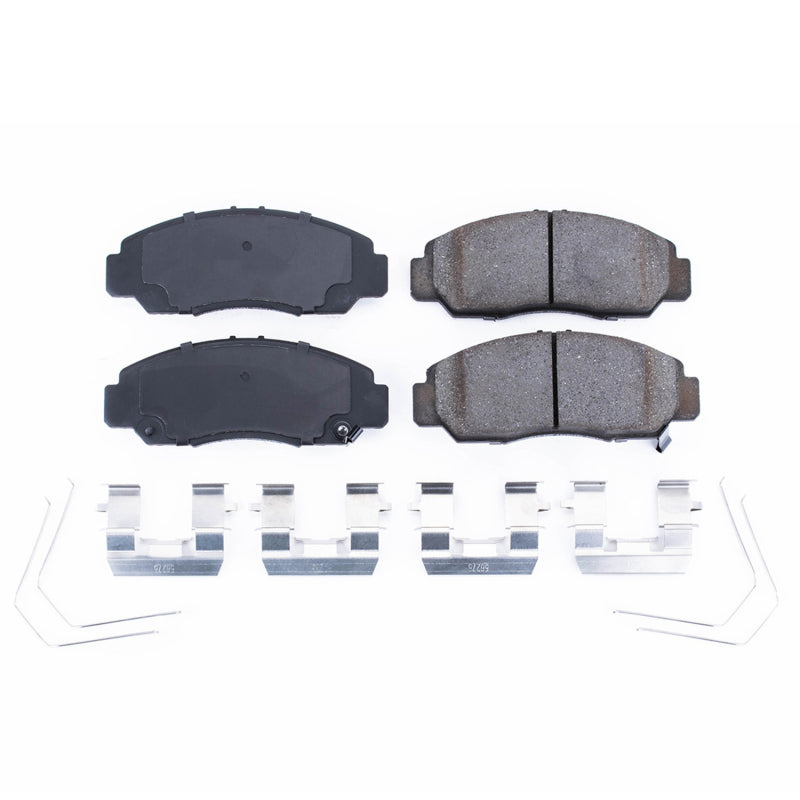 Power Stop 06-15 Honda Civic Front Z17 Evolution Ceramic Brake Pads w/Hardware Brake Pads - OE PowerStop