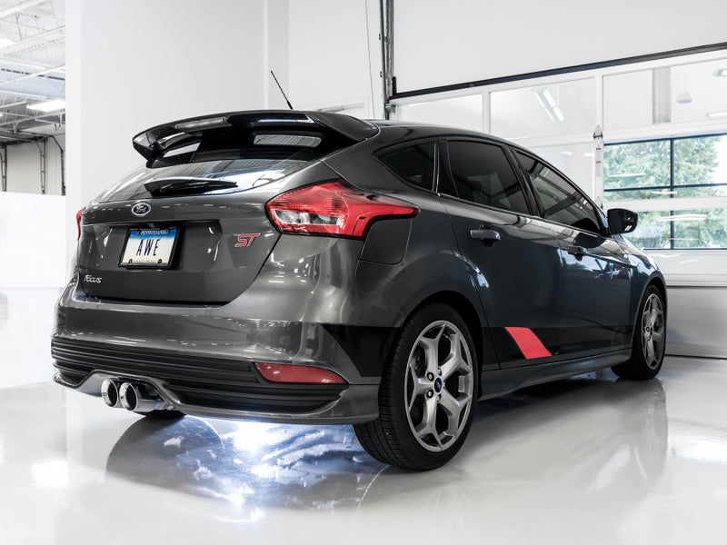AWE Tuning Ford Focus ST Touring Edition Cat-Back Exhaust - Resonated - Chrome Silver Tips Catback AWE Tuning
