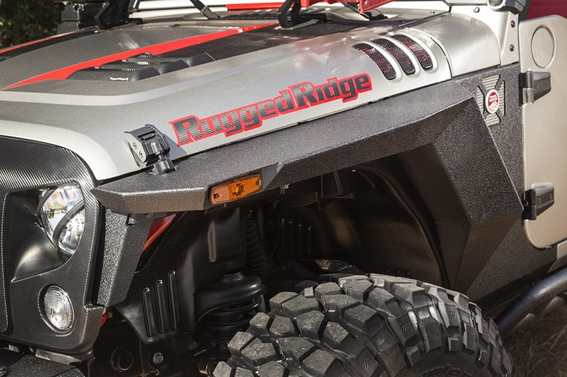 Rugged Ridge XHD Front Armor Fenders Pair 07-18 Jeep Wrangler JK/JKU Fenders Rugged Ridge
