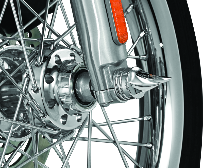 Kuryakyn Twisted Axle Caps Chrome Hardware - Singles Kuryakyn