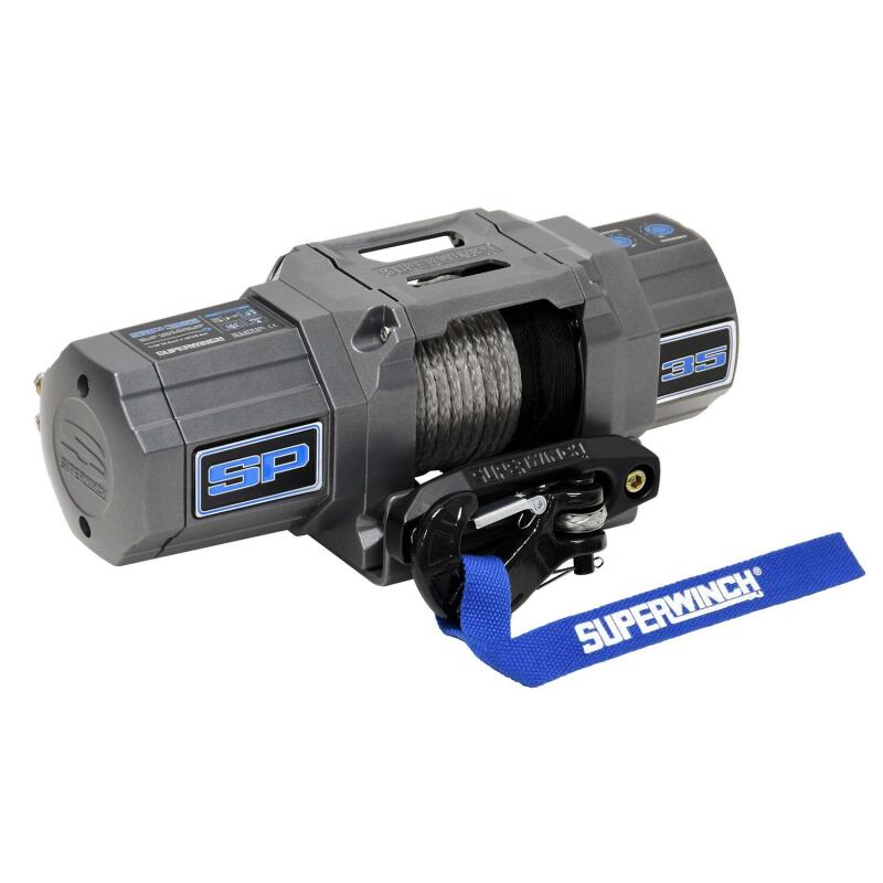 Superwinch 3500 LBS 12V DC 7/32in x 40ft Synthetic Rope Hawse Fairlead SP 35SR Winch Winches Superwinch