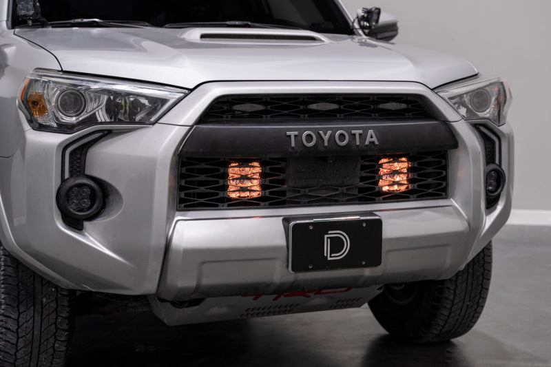 Diode Dynamics 14-23 Toyota 4Runner SS5 Stealth Grille LED 2-Pod Kit Sport - White Driving Light Accessories and Wiring Diode Dynamics