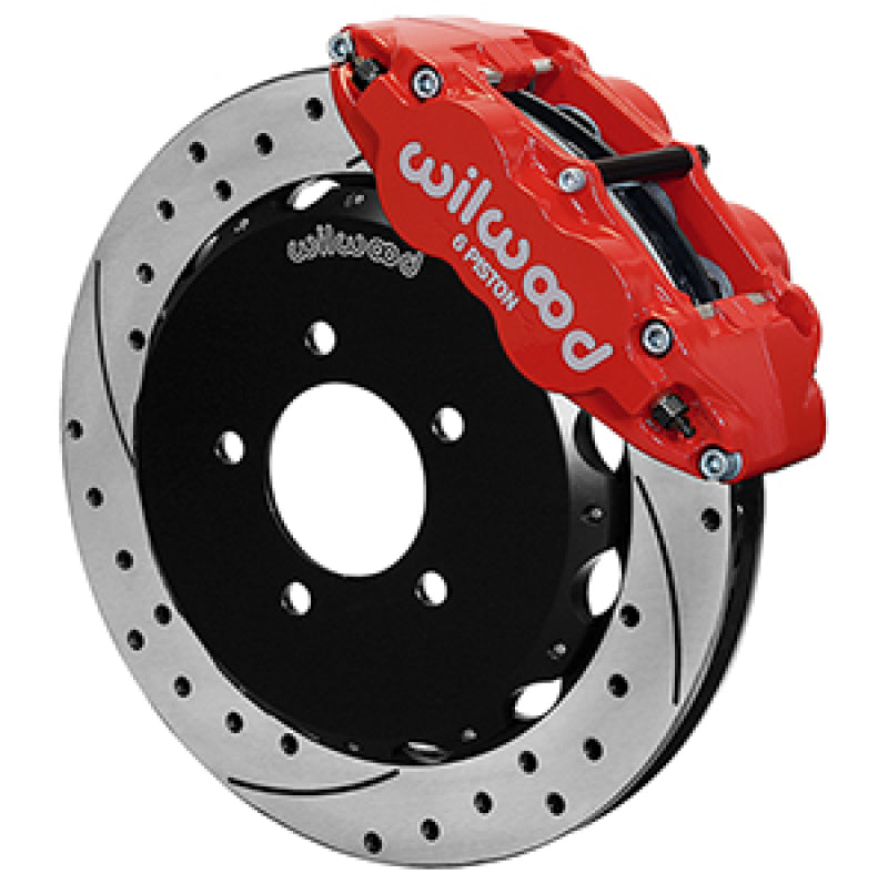 Wilwood 13-24 Honda Civic OEM 57mm Forged Narrow Superlite 6R Big Brake Front Brake Kit - Red Big Brake Kits Wilwood