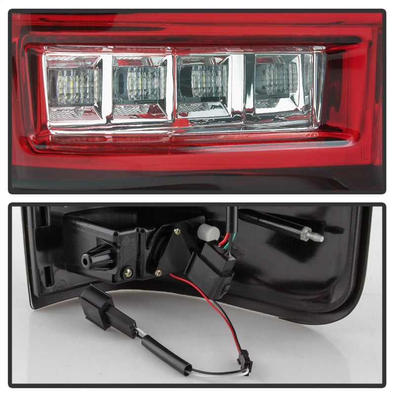Spyder Ford F150 04-08 Styleside Tail Light V2 - LED - Red Clear ALT-YD-FF15004V2-LBLED-RC Tail Lights SPYDER