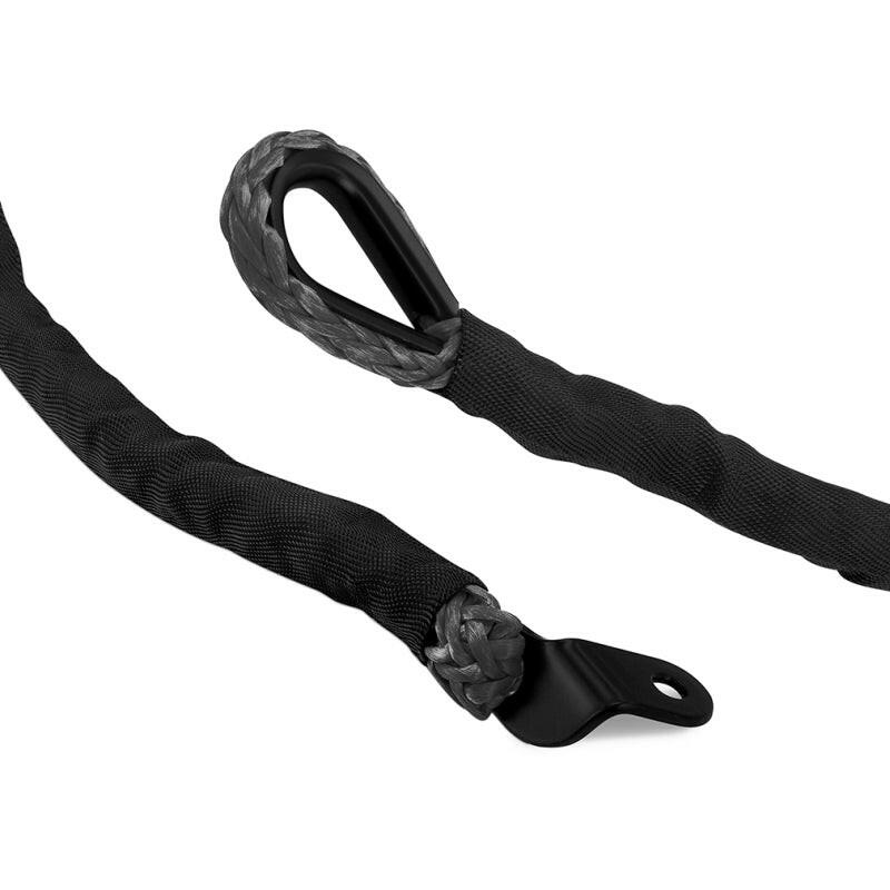 Borne Off-Road Synthetic Rope - 3/8in x 85ft - Black Winch Accessories Borne Off-Road