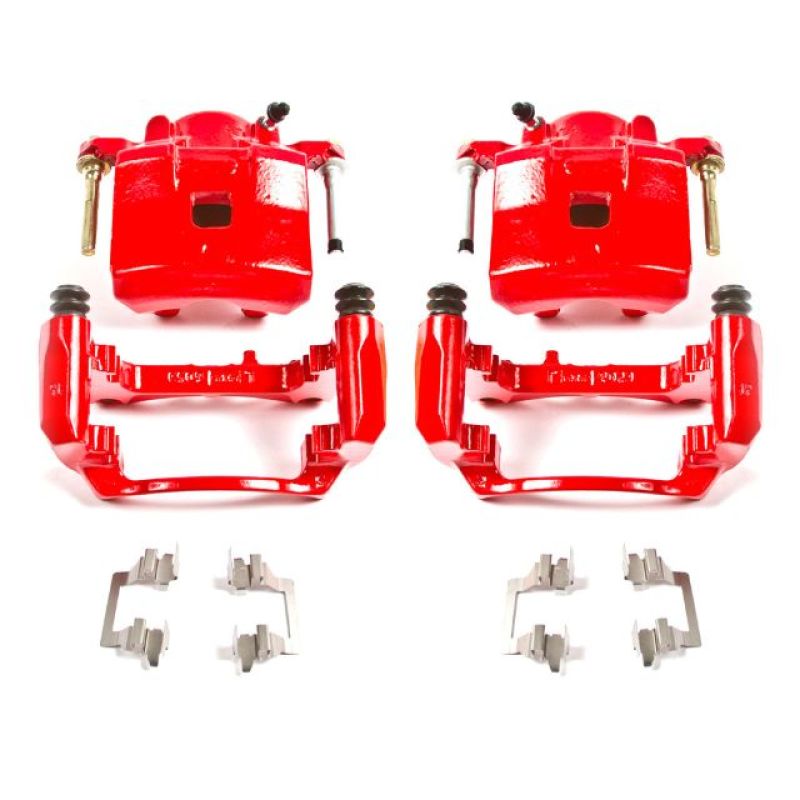Power Stop 05-08 Chevrolet Cobalt Front Red Calipers w/Brackets - Pair Brake Calipers - Perf PowerStop