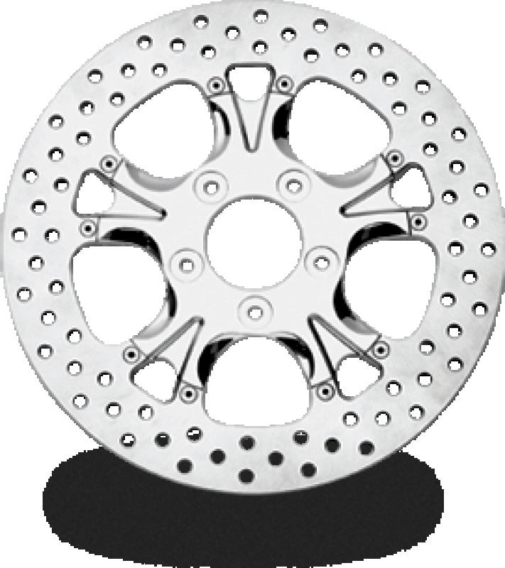 Performance Machine Disc/Carr 11.8 Gatlin Rr - Chrome Brake Rotors - Drilled Performance Machine