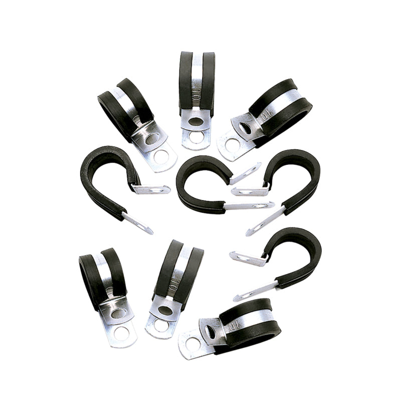 Russell Performance Cushion Clamps - Holds -4 AN Hose (10 pcs.) Clamps Russell
