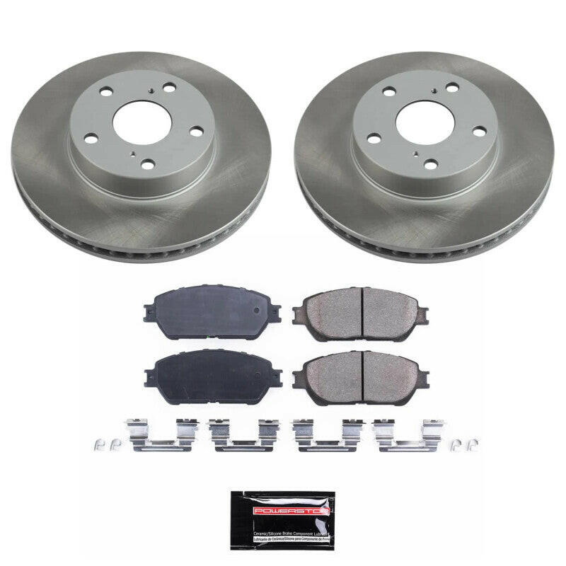 Power Stop 05-15 Toyota Tacoma Front Semi-Coated Rotor Kit Brake Kits - Performance Blank PowerStop
