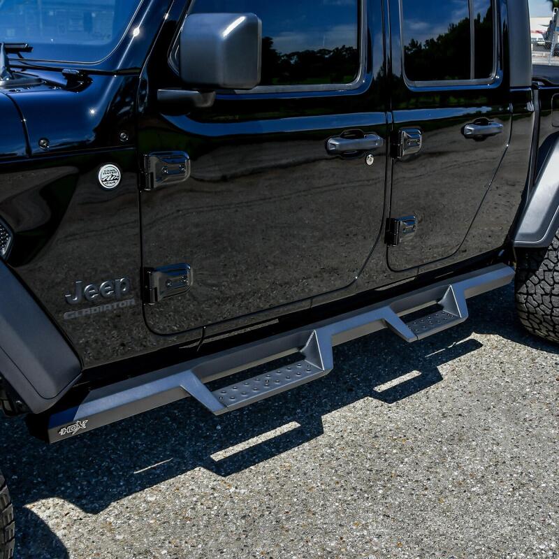 Westin 2020 Jeep Gladiator HDX Drop Nerf Step Bars - Textured Black Nerf Bars Westin