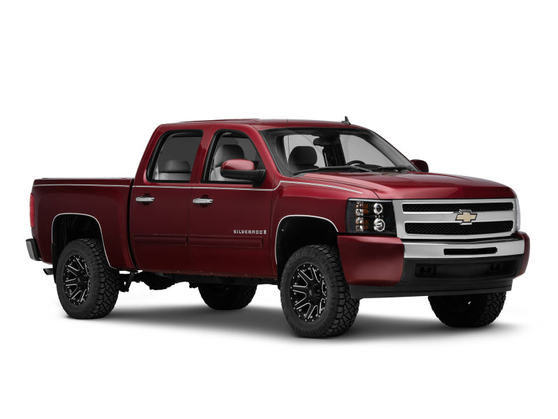 Raxiom 07-13 Silverado 1500 Super White LED Halo Projector Headlights- Black Housing (Clear Lens) Headlights Raxiom