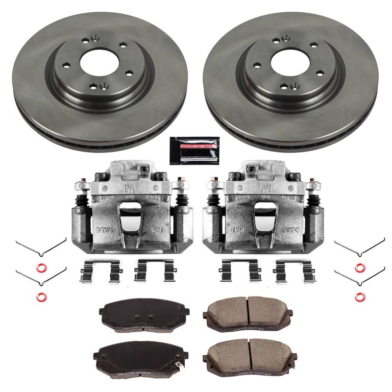 Power Stop 16-19 Hyundai Sonata Front Autospecialty Brake Kit w/Calipers Brake Kits - OE PowerStop