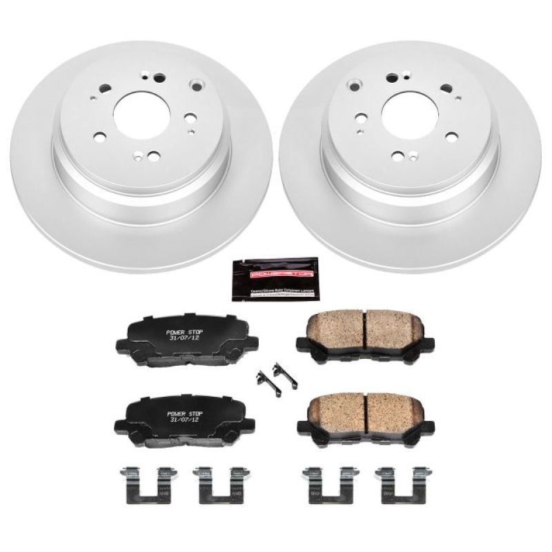 Power Stop 07-13 Acura MDX Rear Z17 Evolution Geomet Coated Brake Kit Brake Kits - Performance Blank PowerStop