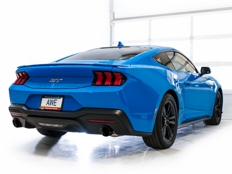 AWE 2024 Ford Mustang GT Fastback S650 RWD Track Edition Cat-Back Exhaust w/ Dual Diamond Black Tips Catback AWE Tuning