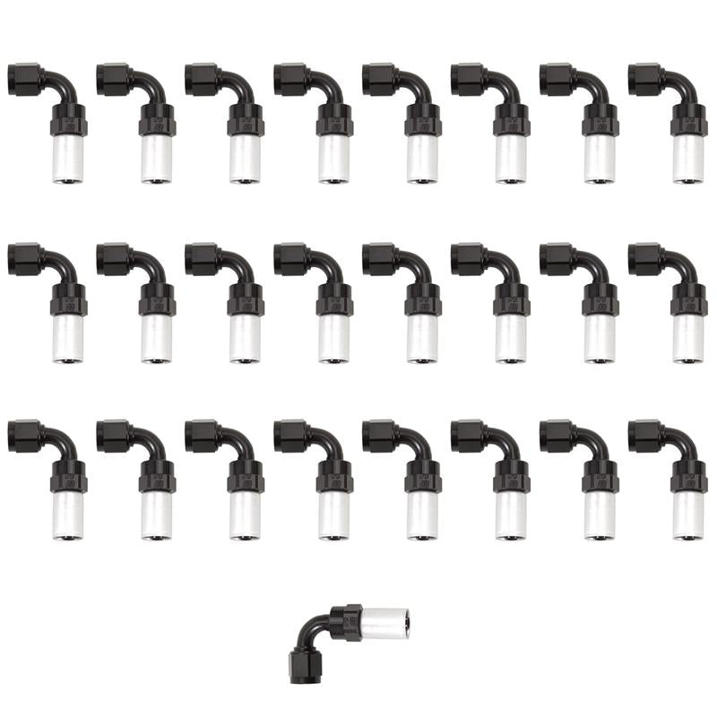 Russell Performance -6 AN Proclassic Crimp 90 Degree End (O.D. 0.600) (Qty. 25) Fittings Russell