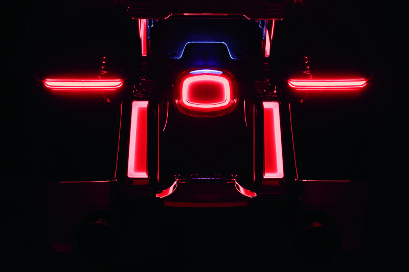 Kuryakyn Tracer LED Taillight Red Lens With License Light Brackets Kuryakyn