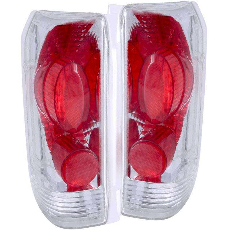 ANZO 1989-1996 Ford F-150 Taillights Chrome Tail Lights ANZO