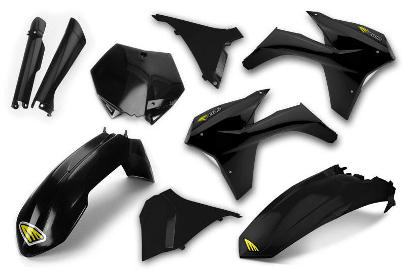 Cycra 11-12 KTM 125-450 SX/XC/SX-F/XC-F Powerflow Body Kit - Black Plastics Cycra