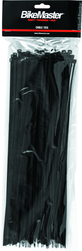 BikeMaster 15in Cable Ties (Pack of 100) - Black Tools BikeMaster