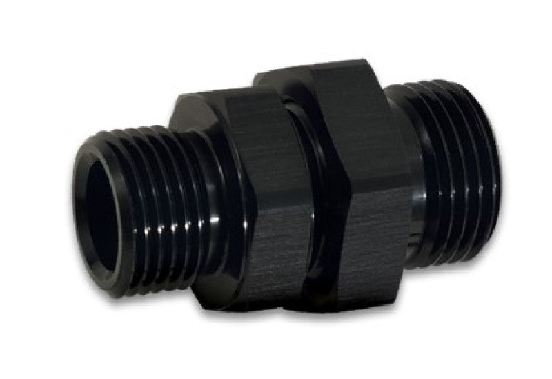 Vibrant -10AN to -8AN ORB Male to Male Union Adapter - Anodized Black Fittings Vibrant