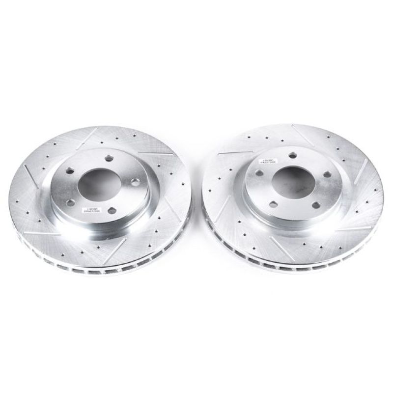 Power Stop 11-14 Chrysler 200 Front Evolution Drilled & Slotted Rotors - Pair Brake Rotors - Slot & Drilled PowerStop