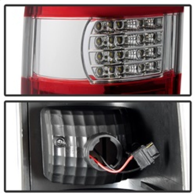 xTune 03-06 Chevrolet Silverado 1500/2500HD LED Tail Lights - Red Clear (ALT-JH-CSIL03-CS-RC) Tail Lights SPYDER