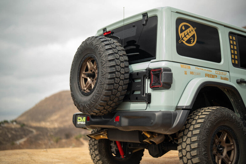 DV8 Offroad 18-25 Jeep Wrangler JL Spare Tire Carrier Chase Racks DV8 Offroad