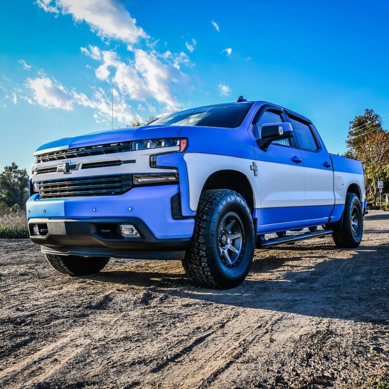 Westin 2019 Chevrolet Silverado/Sierra 1500 Crew Cab Non LD PRO TRAXX 5 Oval Nerf Step Bars - Black Nerf Bars Westin