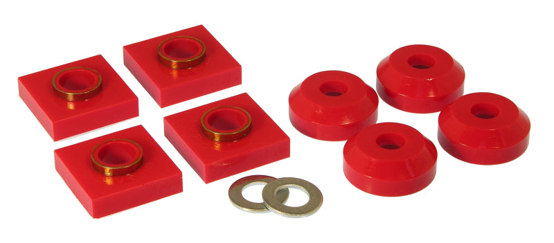 Prothane 76 & Earlier Ford F150/250 Transfer Case Mounts - Red Bushing Kits Prothane