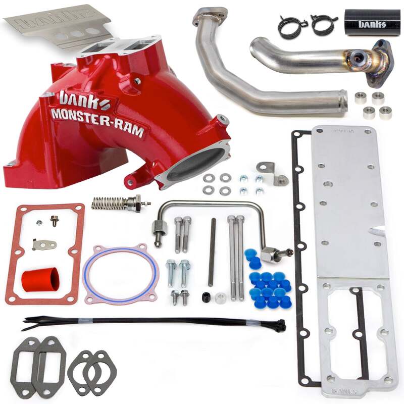 Banks Power 19-24 Ram 3500/4500/5500 6.7L Diesel Monster-Ram Intake System w/Fuel Line - Red Short Ram Air Intakes Banks Power