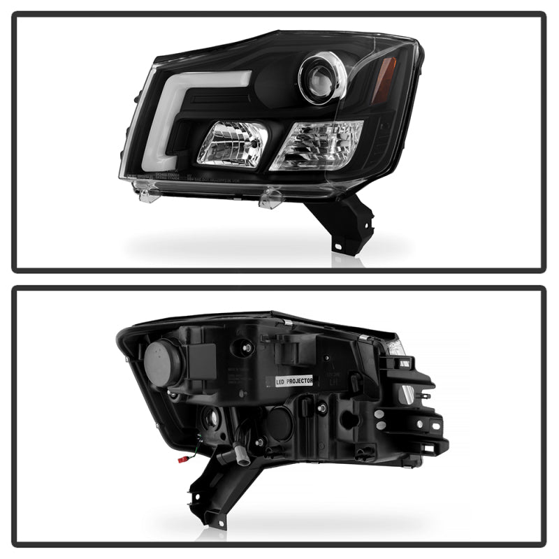 Spyder 04-15 Nissan Titan High-Power LED Module Equipped Headlights - Black (PRO-YD-NTI04PL-BK) Headlights SPYDER