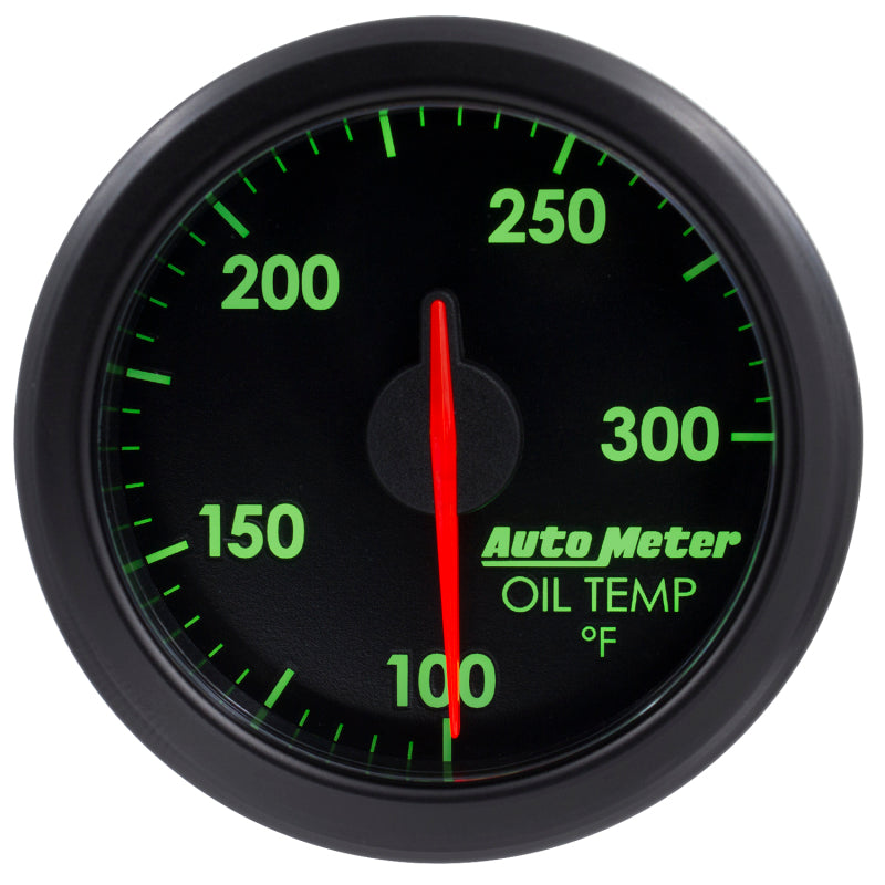 Autometer Airdrive 2-1/6in Oil Temp Gauge 100-300 Degrees F - Black Gauges AutoMeter