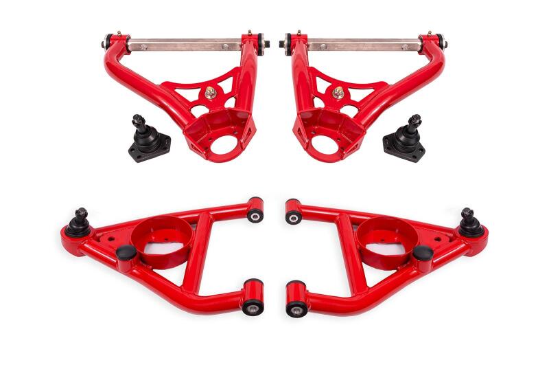 BMR 67-69 GM F-Body / 68-74 X-Body Non-Adj. Upper & Lower A-Arms (Polyurethane) - Red Control Arms BMR Suspension