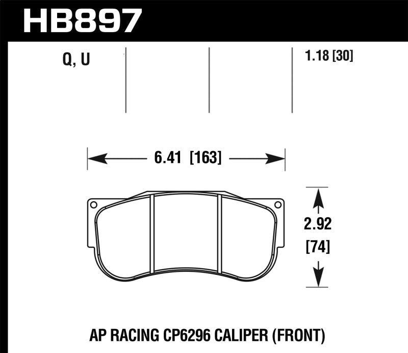 Hawk DTC-70 AP Racing CP6269 Race Brake Pads Brake Pads - Racing Hawk Performance