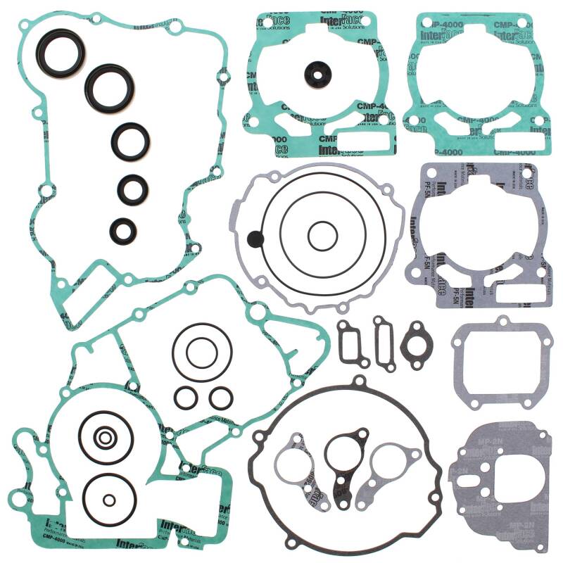 Vertex Gaskets 13-16 KTM XC-W 200 Complete Gasket Kit w/ Oil Seals Engine Hardware Vertex Pistons