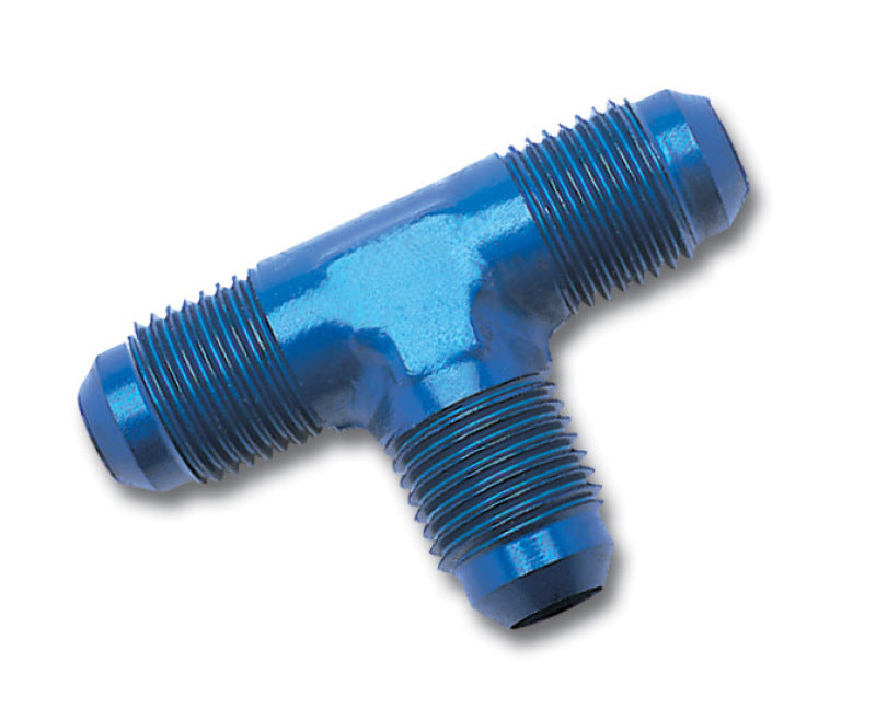 Russell Performance -6 AN Flare Tee Fitting (Blue) Fittings Russell