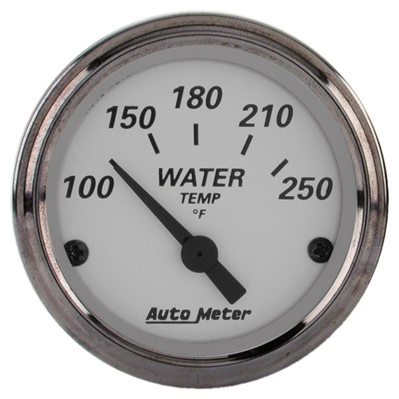AutoMeter Gauge Water Temp 2-1/16in. 250 Deg. F Elec American Platinum Gauges AutoMeter