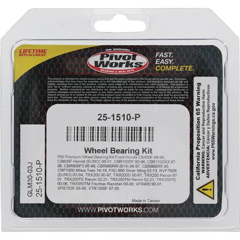 Pivot Works Premium Wheel Bearing Wheel Bearings Pivot Works