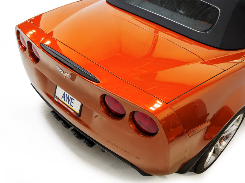 AWE Tuning 05-07 C6 Chevrolet Corvette 6.0L Track Edition Axle-Back Exhaust w/ Diamond Black Tips Axle Back AWE Tuning